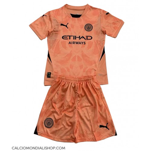 Maglie da calcio Manchester City Portiere Seconda Maglia Bambino 2024-25 Manica Corta (+ Pantaloni corti)